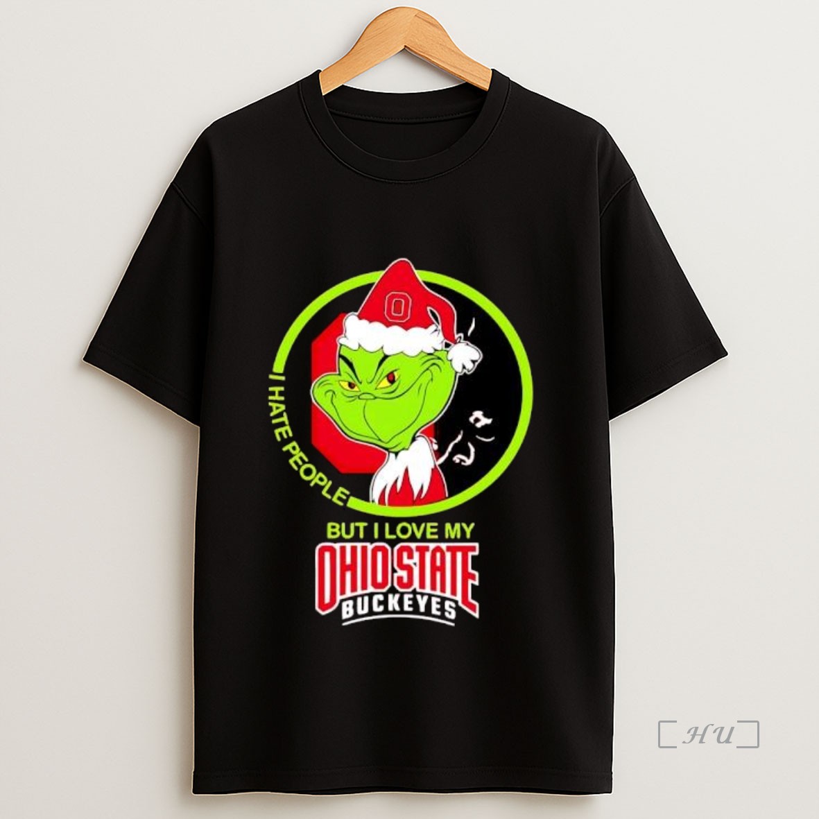 Officials Top Grinch I Hate People But I Love My Ohio State Buckeyes Shirt Sweatshirt Tee