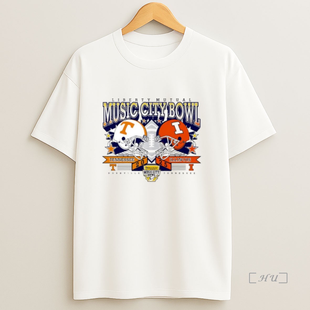 Officials Top Tennessee Volunteers Vs Illinois Fighting Illini Liberty Mutual Music City Bowl 2025 Shirt Sweatshirt Tee