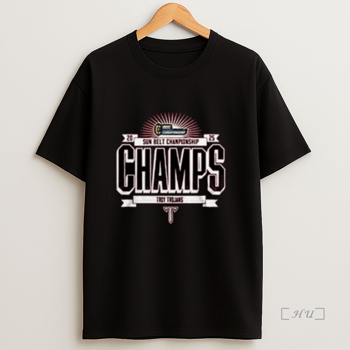 Officials Troy Trojans Sun Belt We Are Champions 2025 Circle Black Premium Shirt Sweatshirt Tee