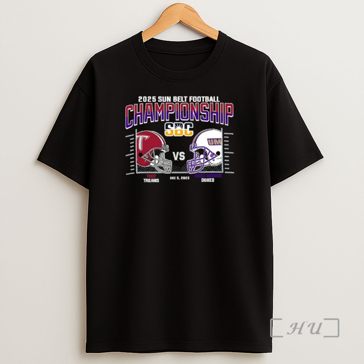 Officials Troy Trojans Vs James Madison Dukes 2025 Sun Belt Football Conference Championship Premium Shirt Sweatshirt Tee