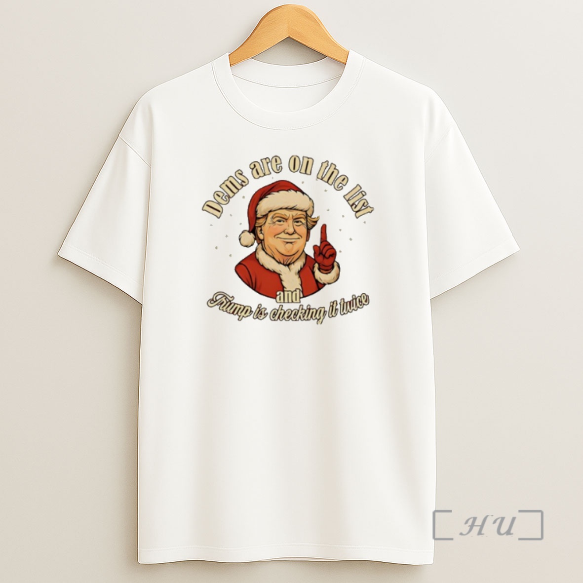 Officials Trump Santa Dems Are On The List And Trump Is Checking It Twice Christmas Premium Shirt Sweatshirt Tee