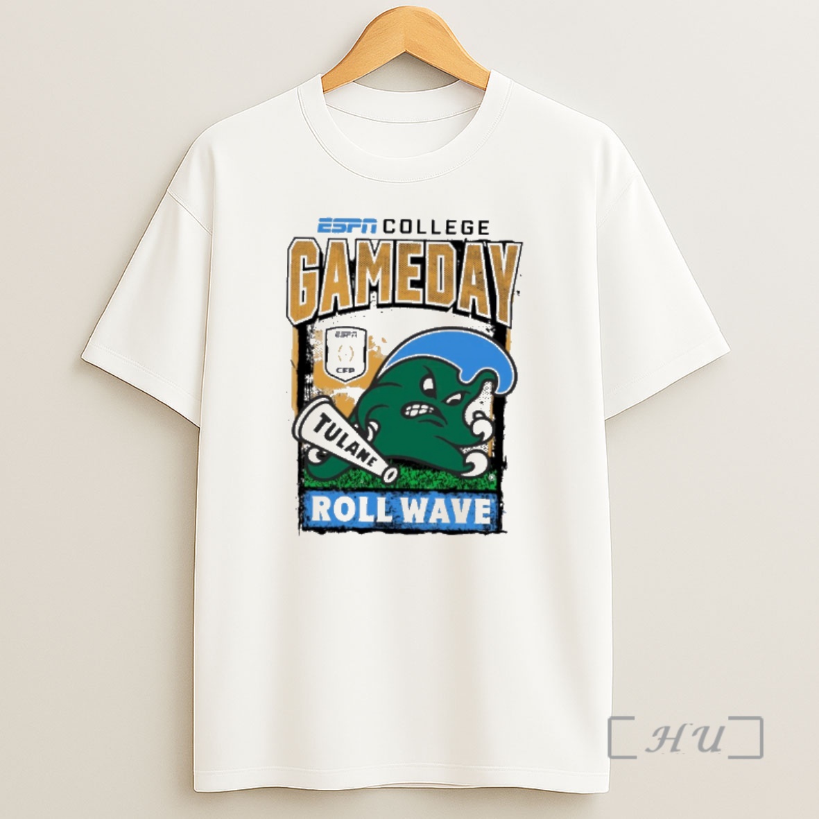 Officials Tulane Green Wave 2025 26 Cfp College Gameday Mascot Roll Wave Shirt Sweatshirt Tee