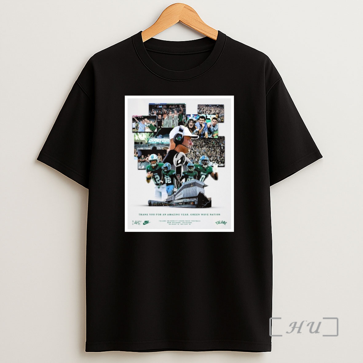 Officials Tulane Green Wave 2025 Aac Championship Thank You For An Amazing Year Green Wave Nation Shirt Sweatshirt Tee