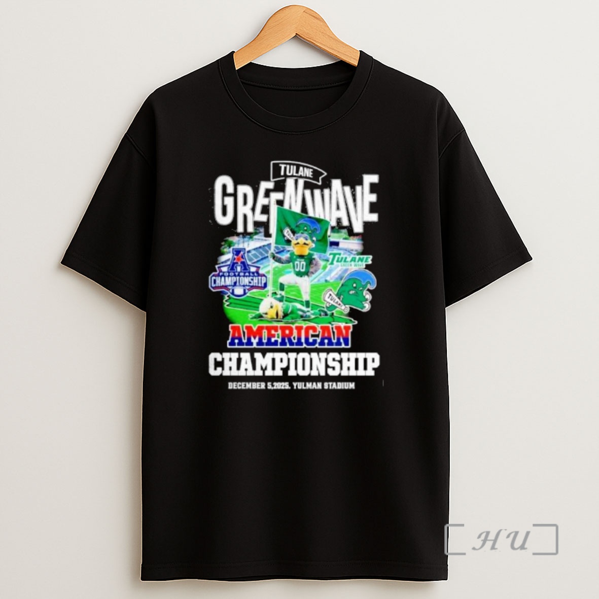Officials Tulane Green Wave American Championship 2025 Victory Ornaments Shirt Sweatshirt Tee