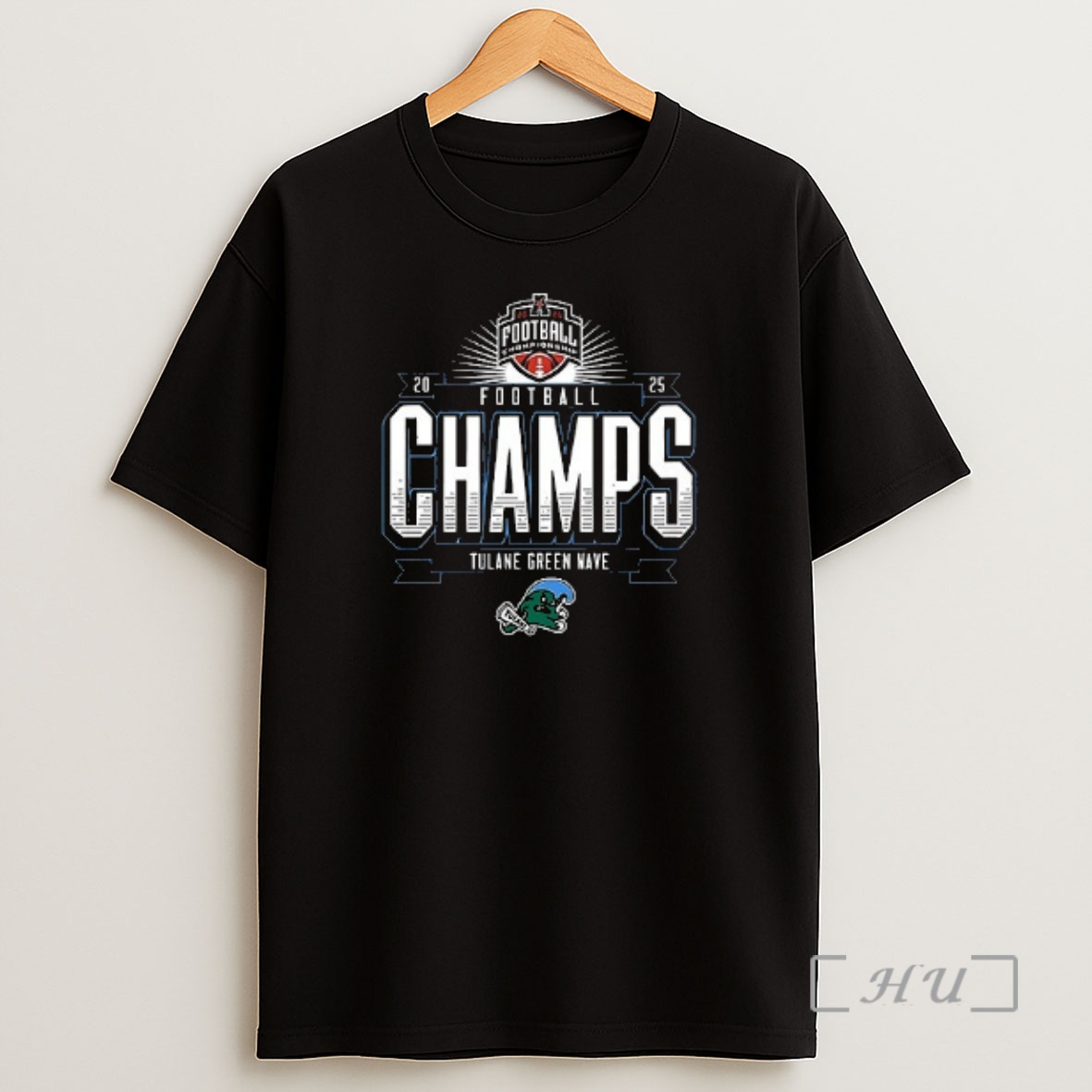 Officials Tulane Green Wave American Football Champions Logo Double Sided Graphic Shirt Sweatshirt Tee