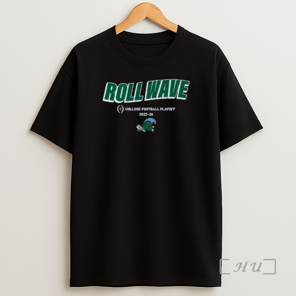 Officials Tulane Green Wave Football Roll Wave 2025 Cfp Team Slogan Shirt Sweatshirt Tee