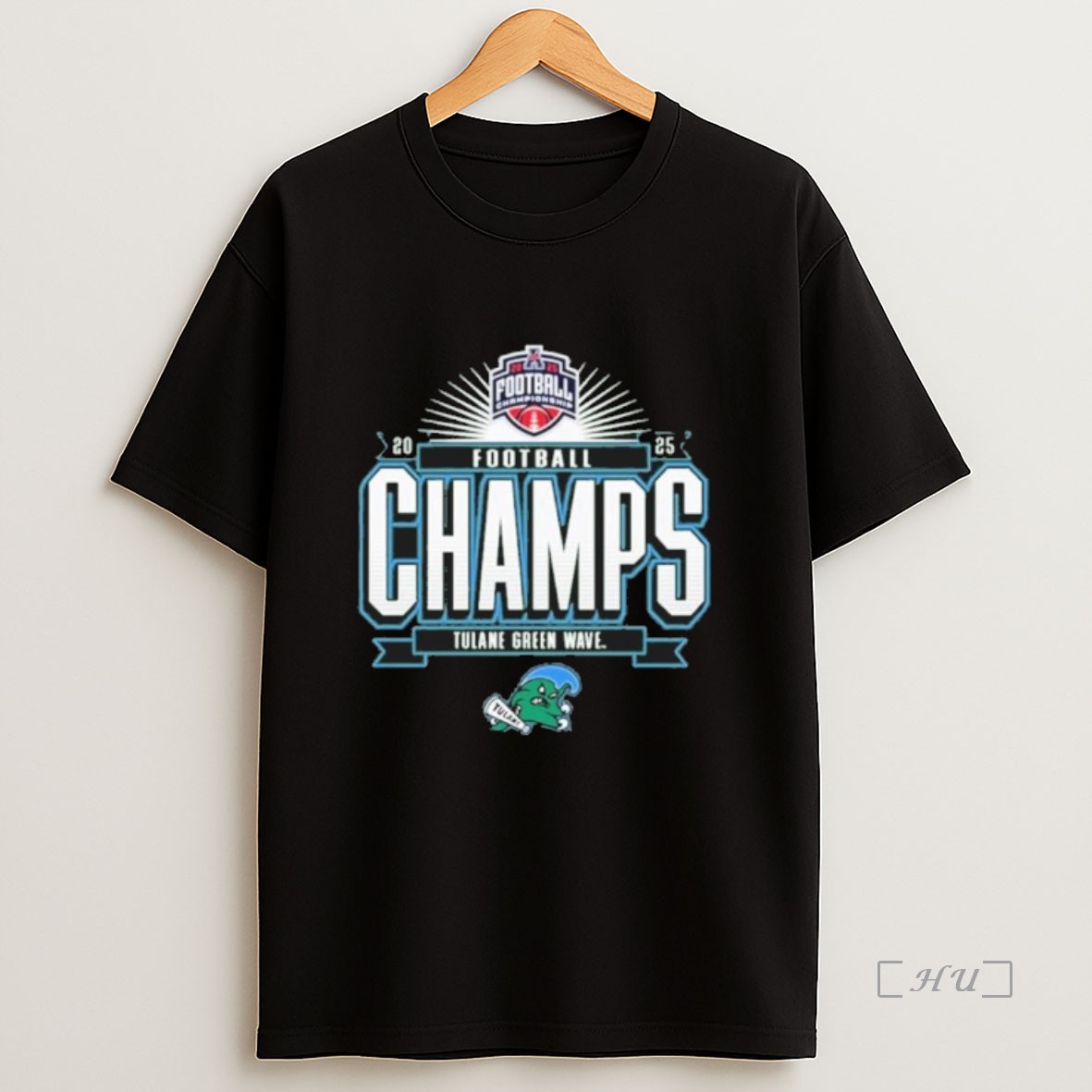 Officials Tulane Green Wave Green 2025 American Athletic Conference Football Champions Premium Shirt Sweatshirt Tee