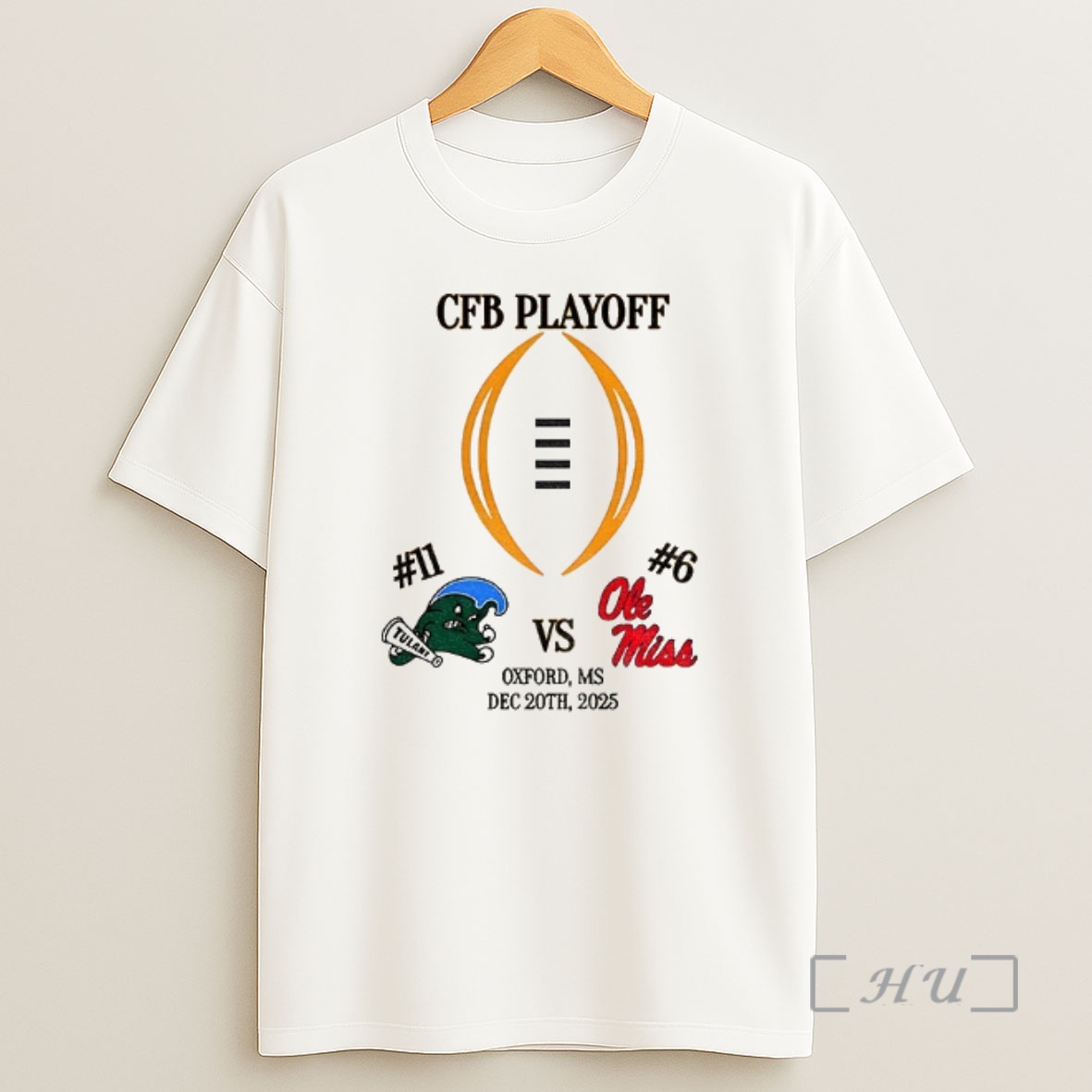 Officials Tulane Green Wave Vs Ole Miss Rebels 2025 College Football Playoff Matchup Shirt Sweatshirt Tee