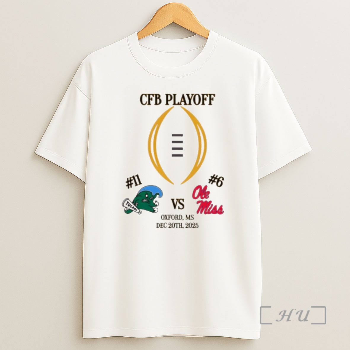 Officials Tulane Green Wave Vs Ole Miss Rebels Cfb Playoff First Rd Oxford Mississippi Dec 20th 2025 Shirt Sweatshirt Tee