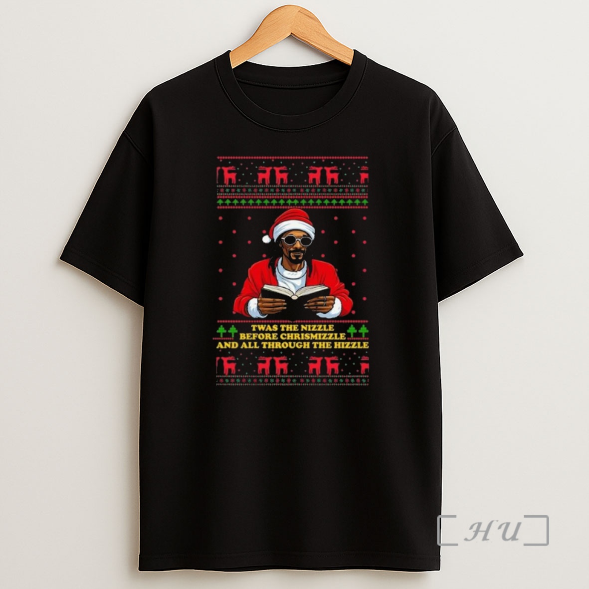 Officials Twas The Nizzle Before Christmizzle And All Through The Hizzle Ugly Christmas Premium Shirt Sweatshirt Tee