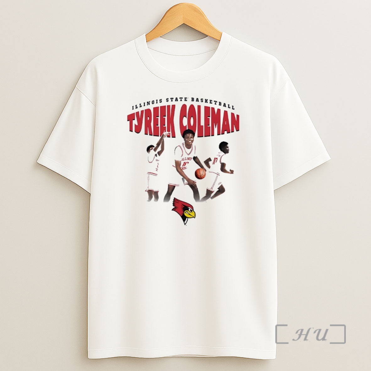 Officials Tyreek Coleman Illustrated Illinois State Redbirds Christmas Premium Shirt Sweatshirt Tee