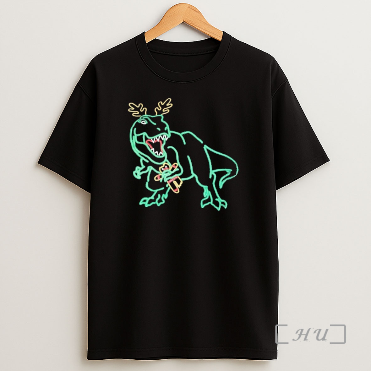 Officials Tyrannosaurus Rex Gingerbread Christmas Neon Shirt Sweatshirt Tee