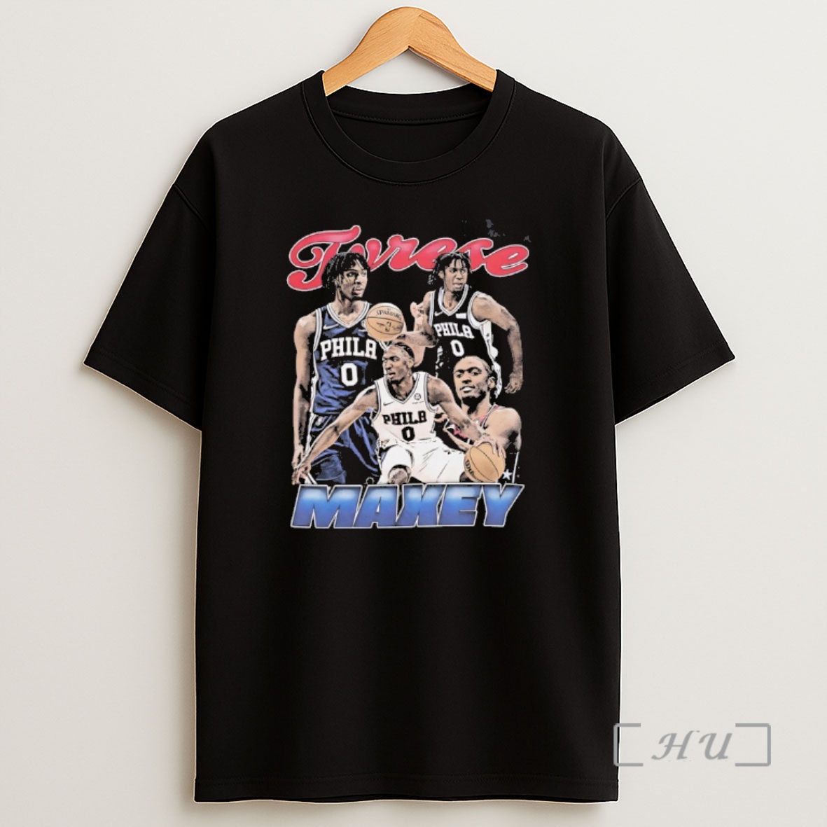Officials Tyrese Maxey Philadelphia 76ers Player Collage Vintage Shirt Sweatshirt Tee