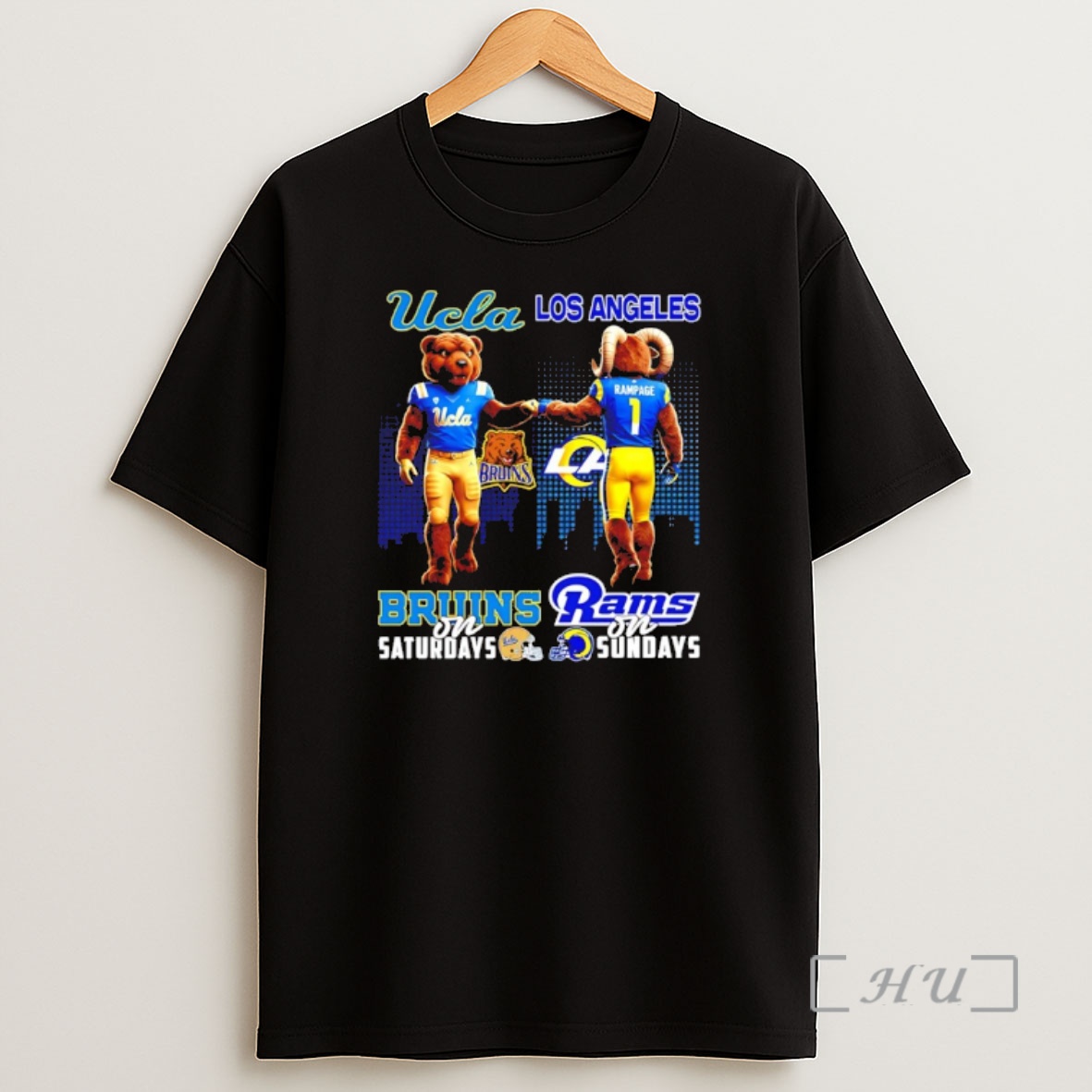 Officials Ucla Bruins On Saturdays Vs Los Angeles Rams On Sundays Mascot Skyline Shirt Sweatshirt Tee