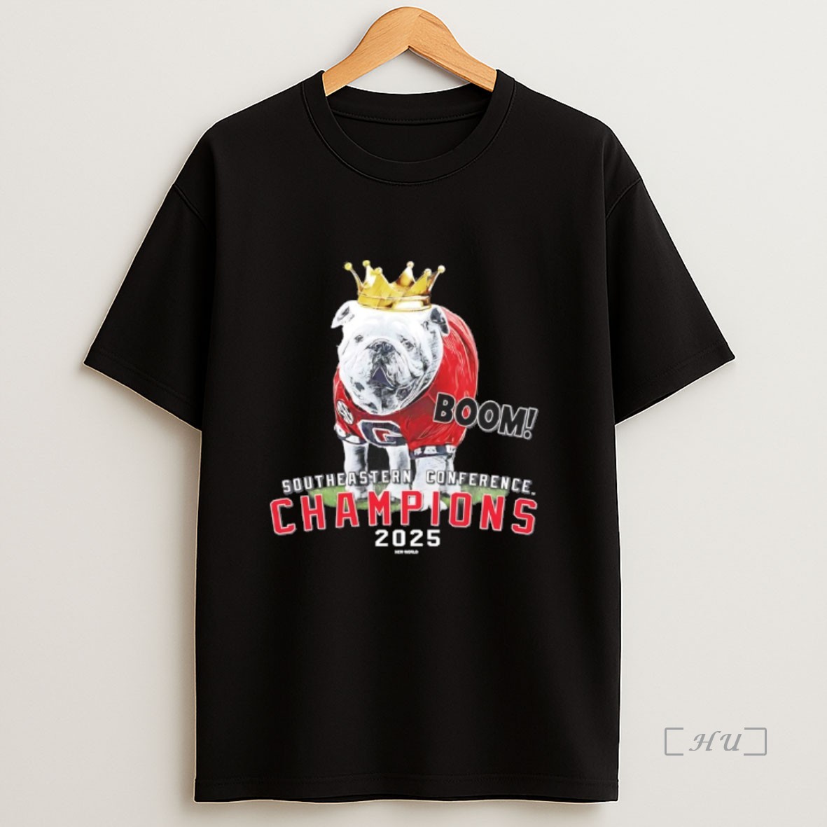 Officials Uga Boom 2025 Sec Southeastern Conference Champions Mascot Premium Shirt Sweatshirt Tee