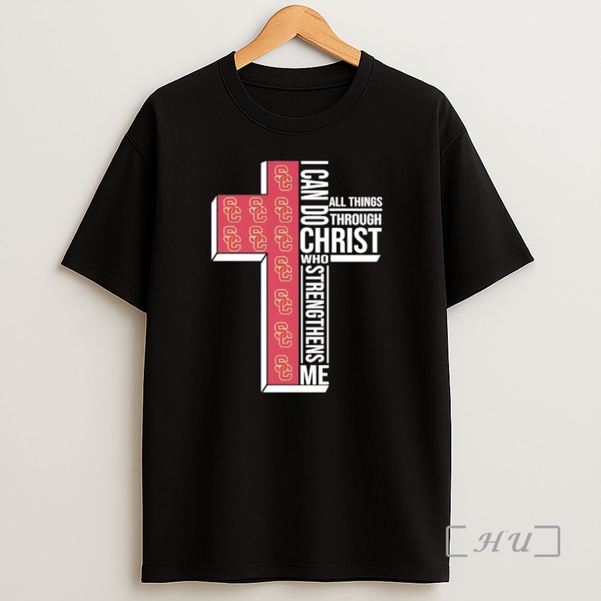 Officials Usc Trojans Cross I Can Do All Things Through Christ Who Strengthen Me Shirt Sweatshirt Tee