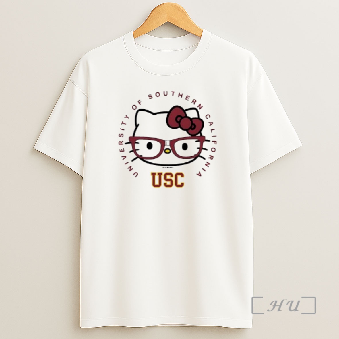 Officials Usc Trojans Ivory Hello Kitty Lens Love Dyed Ringspun Premium Shirt Sweatshirt Tee