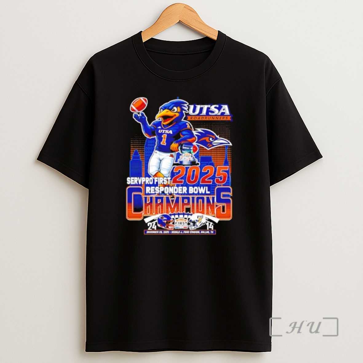 Officials Utsa Roadrunners 2025 Servpro First Responder Bowl Mascot Shirt Sweatshirt Tee