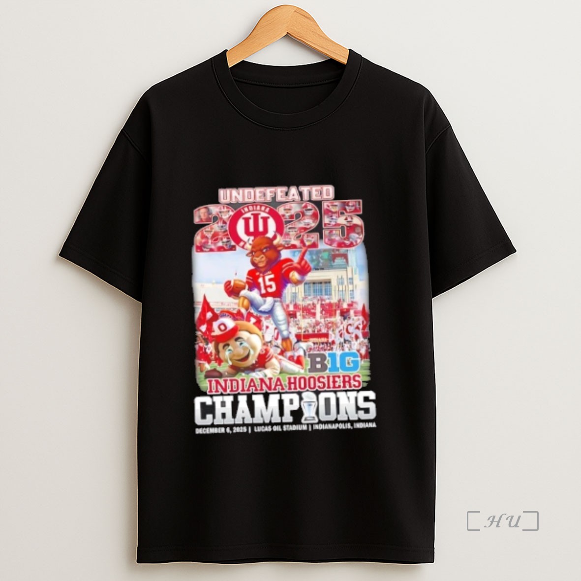 Officials Undefeated 2025 Champions Indiana Hoosiers Beat Ohio State Buckeyes Mascots Premium Shirt Sweatshirt Tee