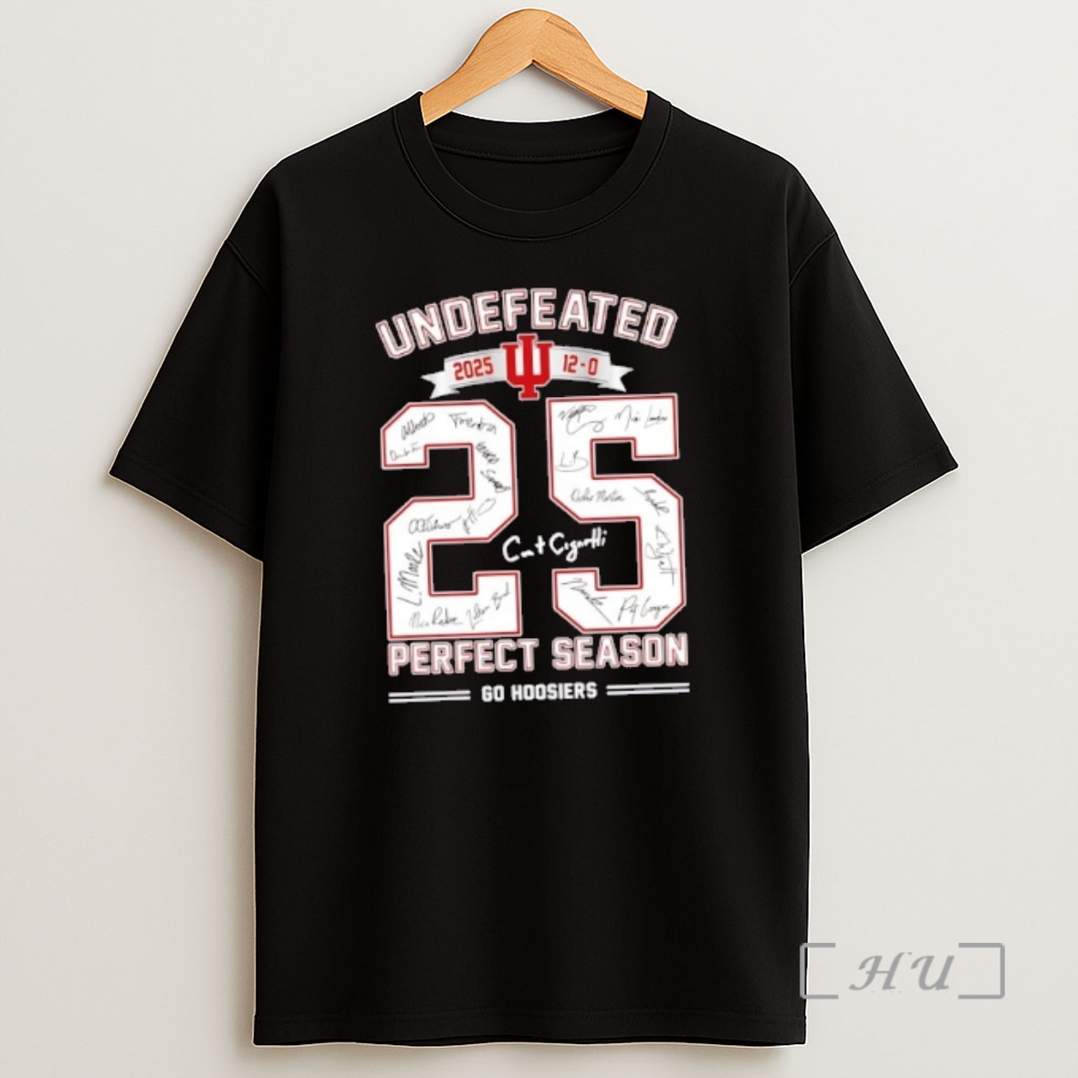 Officials Undefeated 25 Indiana Hoosiers 12 0 Perfect Season Go Hoosiers Players Signatures Premium Shirt Sweatshirt Tee