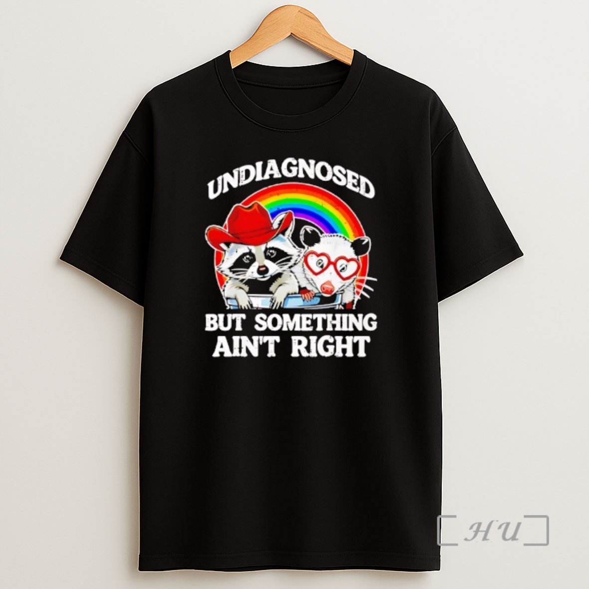 Officials Undiagnosed But Something Aint Right Raccoon Lgbt Rainbow Premium Shirt Sweatshirt Tee