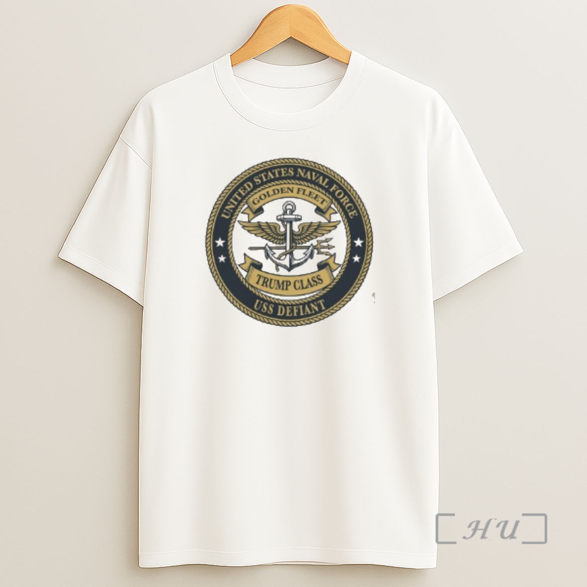 Officials United States Naval Force Golden Fleet Trump Class Uss Defiant Shirt Sweatshirt Tee