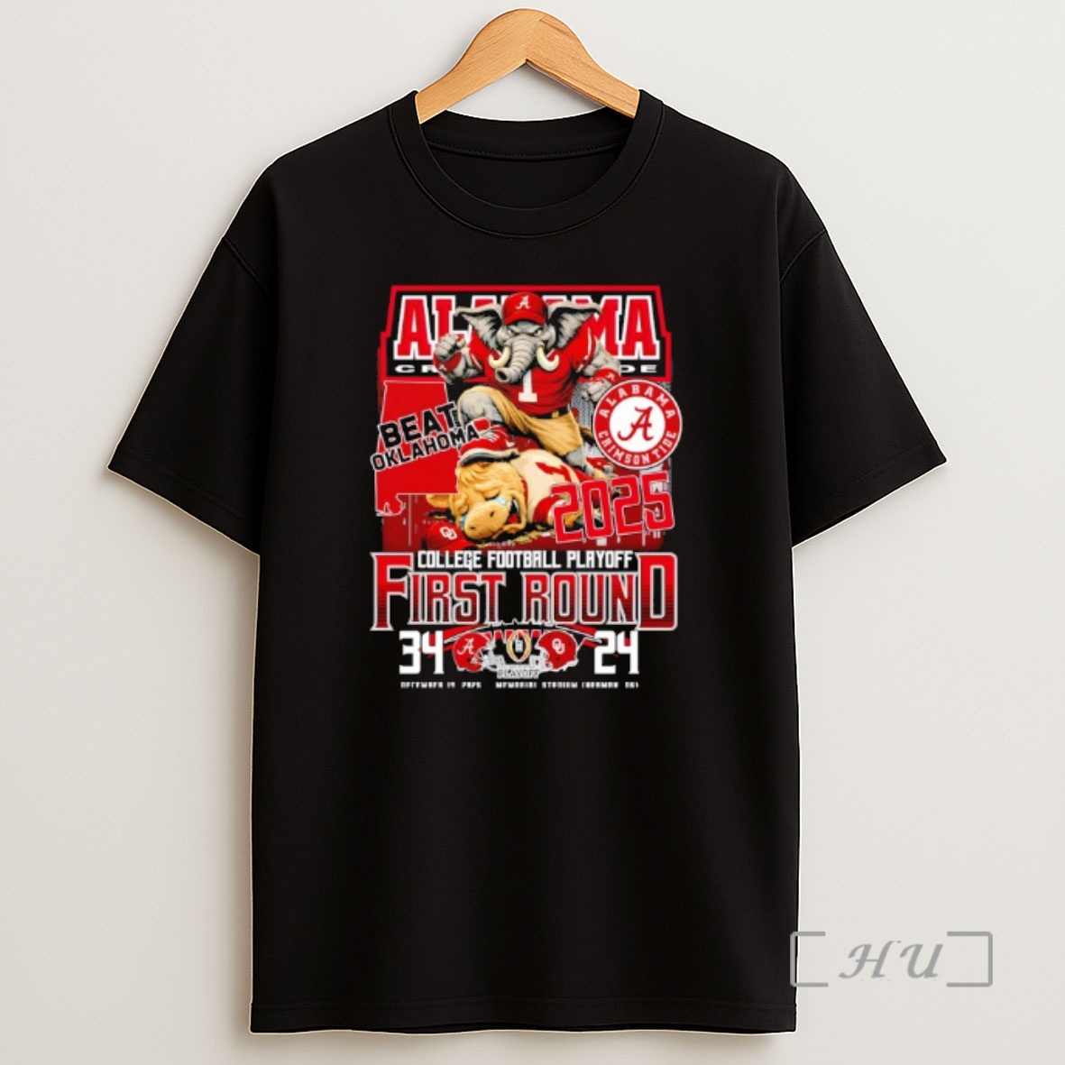 Officials University Of Alabama Crimson Tide Football College Football Playoff First Round Mascot Shirt Sweatshirt Tee
