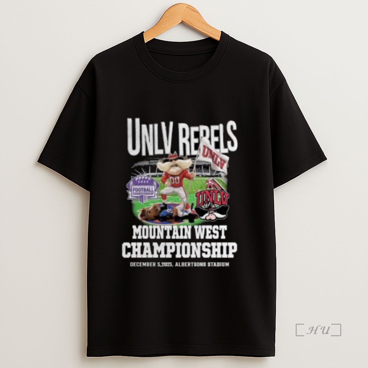 Officials Unlv Rebels Winner Mountain West Conference Championship December 5 2025 Albertsons Stadium Circle Black Premium Shirt Sweatshirt Tee