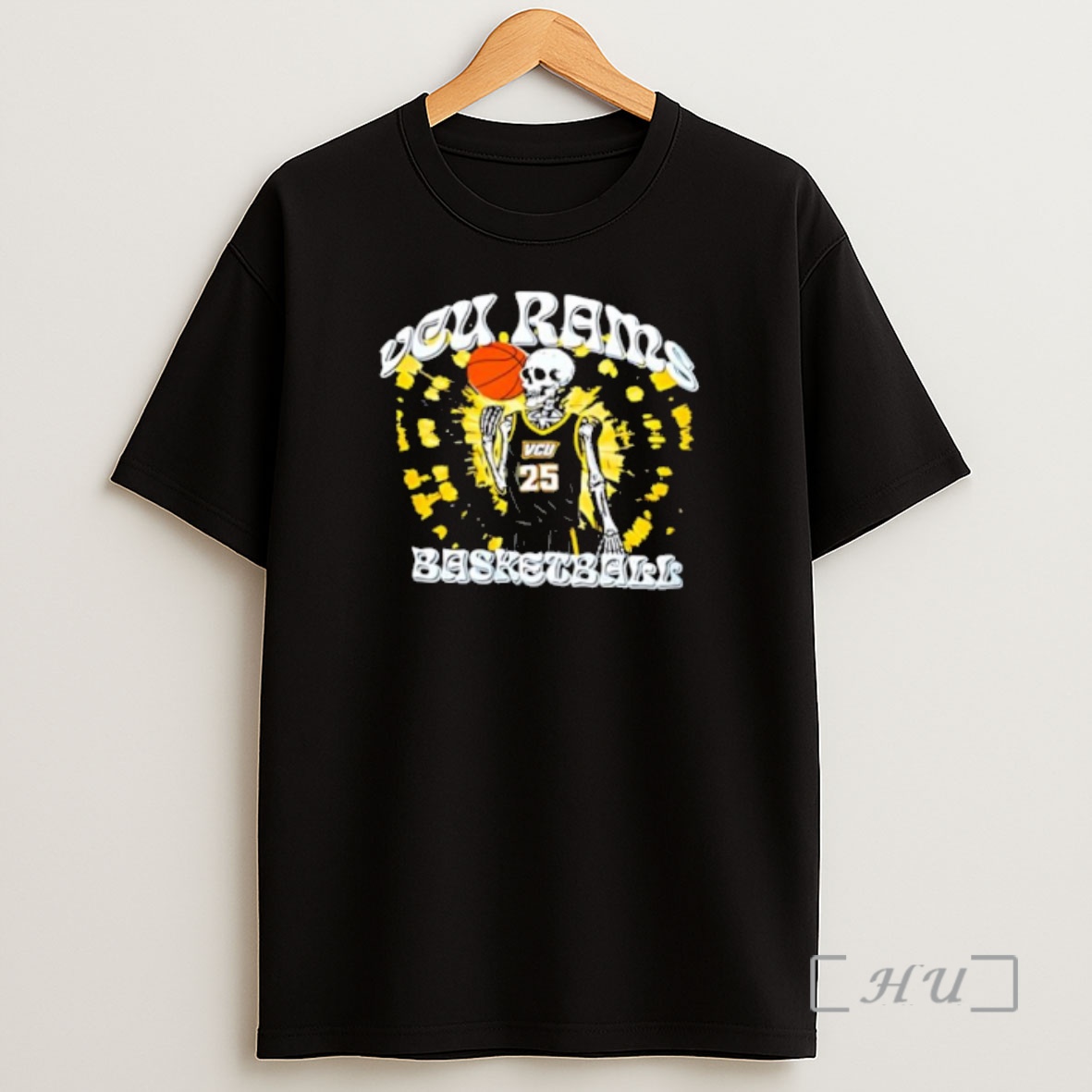 Officials Vcu Rams Basketball Skeleton Shirt Sweatshirt Tee