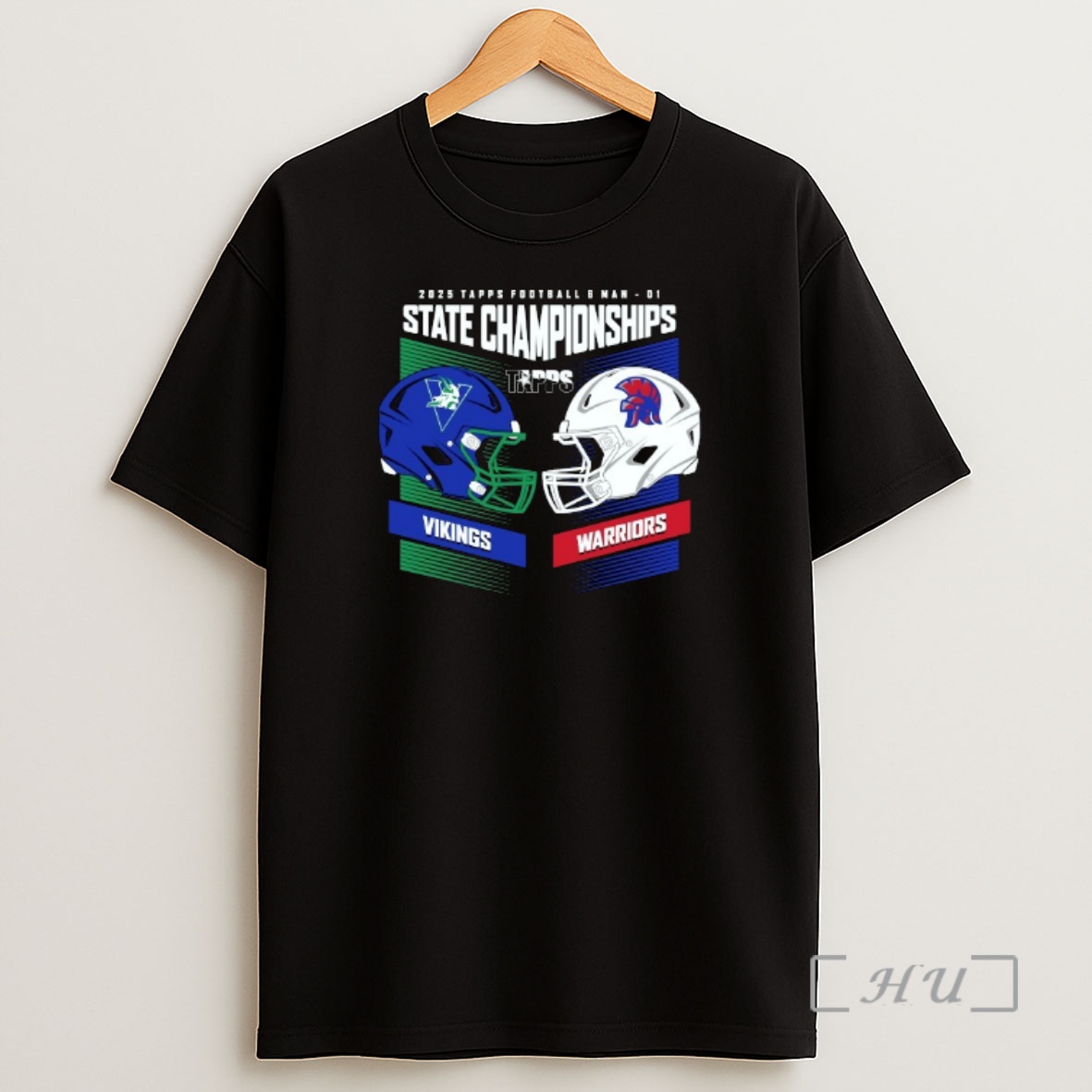 Officials Vanguard College Preparatory Vikings Vs First Baptist Christian Academy Warriors 2025 Tapps Football State Championships H2h 6man Div 1 Shirt Sweatshirt Tee