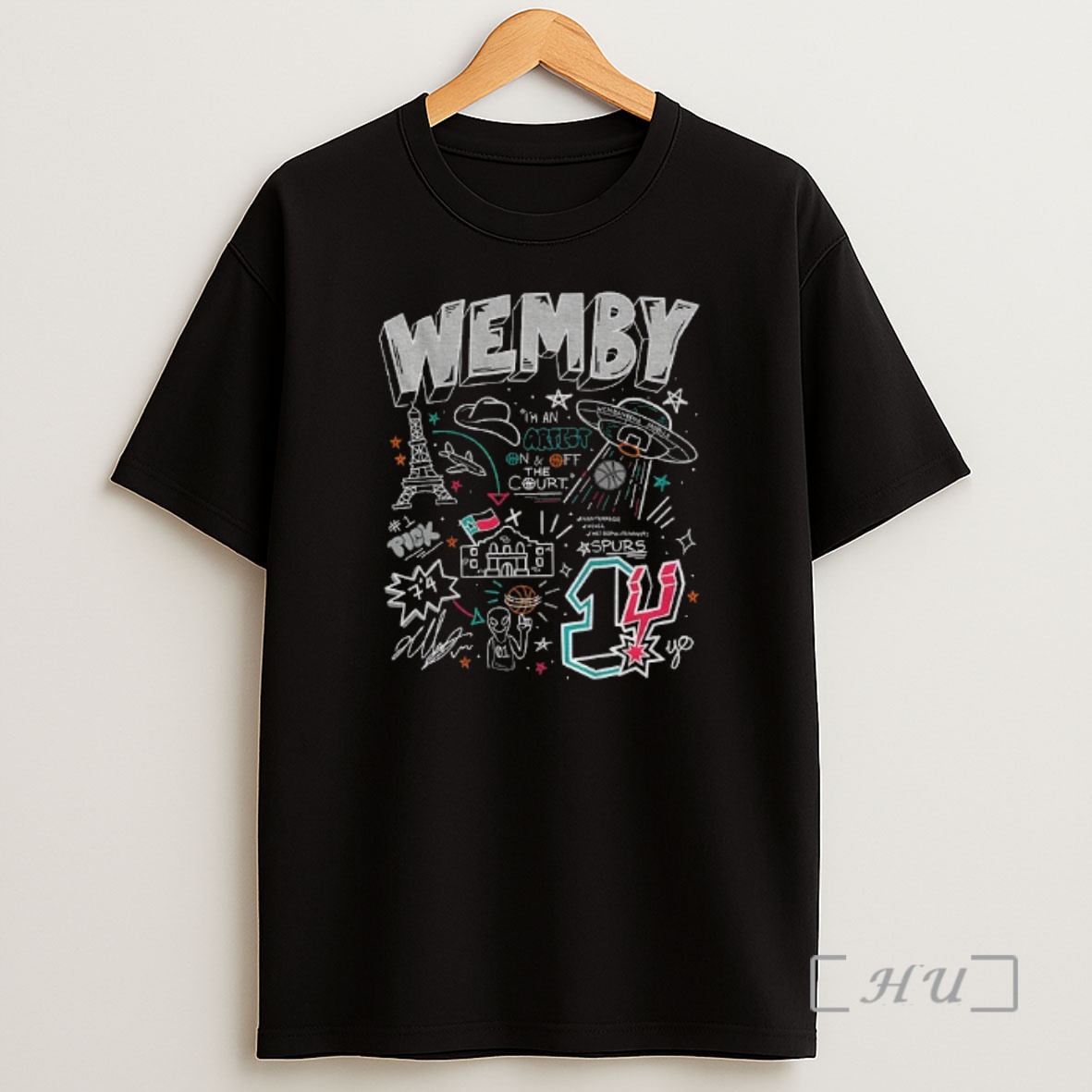 Officials Victor Wembanyama Graffiti San Antonio Spurs Basketball Fan Gift Nba Shirt Sweatshirt Tee