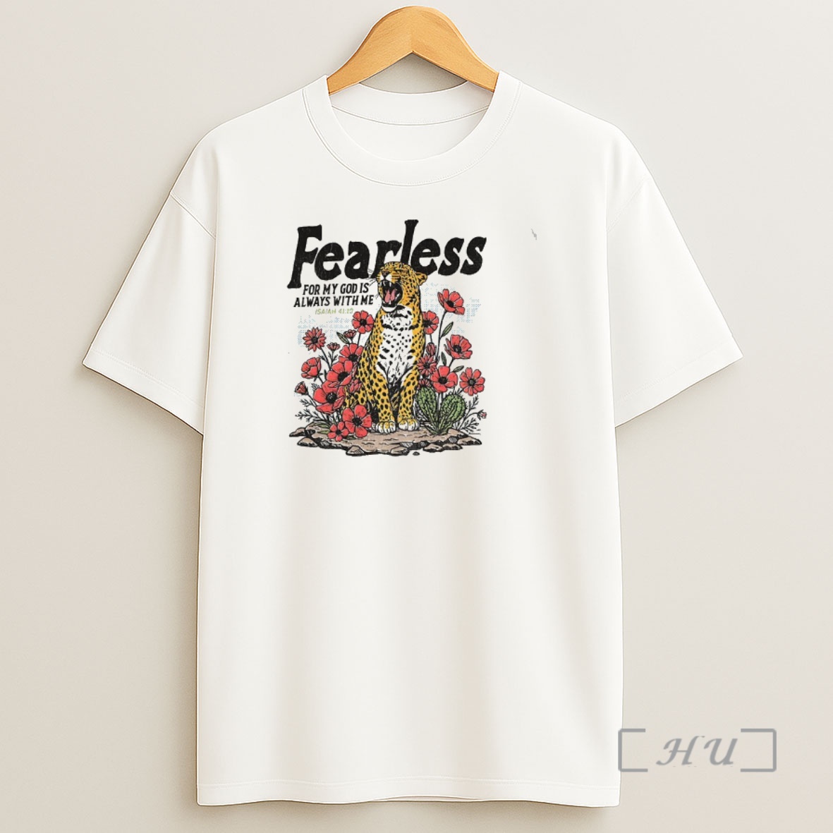 Officials Vintage Leopard Fearless For My God Is Always With Me Premium Shirt Sweatshirt Tee