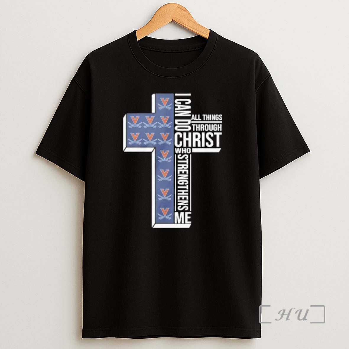 Officials Virginia Cavaliers Basketball Logo I Can Do All Things Through Christ Who Strengthens Me Shirt Sweatshirt Tee