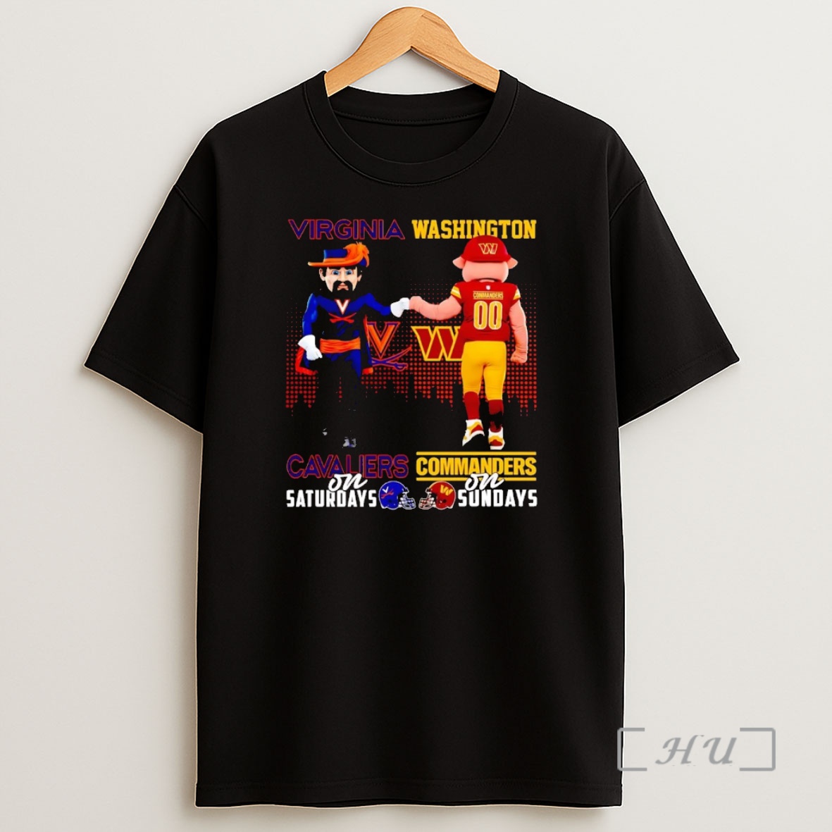Officials Virginia Cavaliers On Saturdays Washington Commanders On Sundays Mascot Premium Shirt Sweatshirt Tee