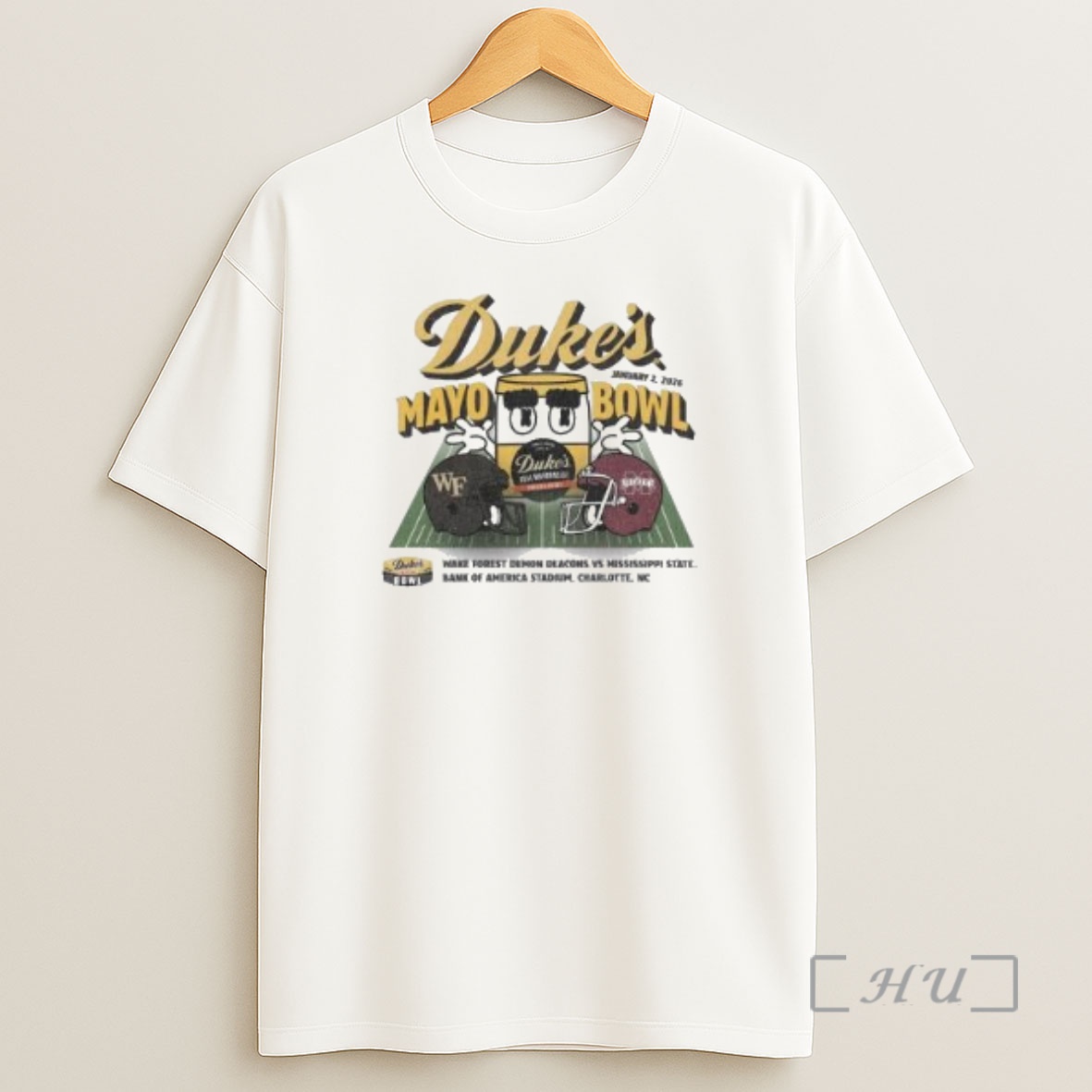 Officials Wake Forest Demon Deacons Vs Mississippi State 2026 Dukes Mayo Bowl 2 Team Head To Head Circle White Shirt Sweatshirt Tee