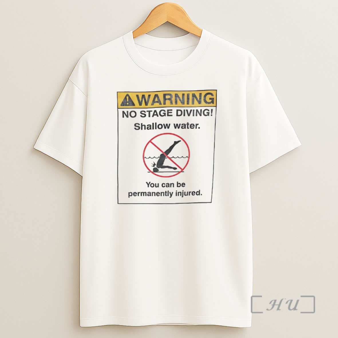 Officials Warning No Stage Diving Shallow Water Premium Shirt Sweatshirt Tee