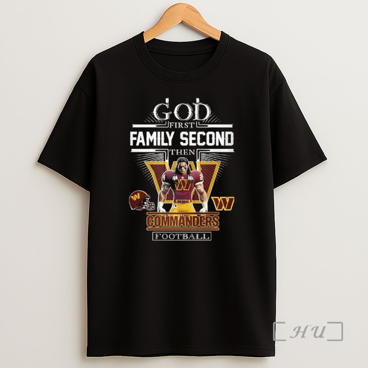 Officials Washington Commanders God First Family Second Then Commanders Football Christian Mascot Shirt Sweatshirt Tee