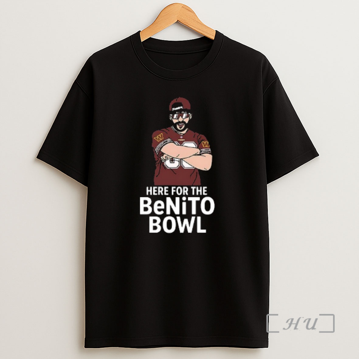 Officials Washington Commanders X Super Bowl Halftime Here For The Benito Bowl Art Double Sided Graphic Shirt Sweatshirt Tee