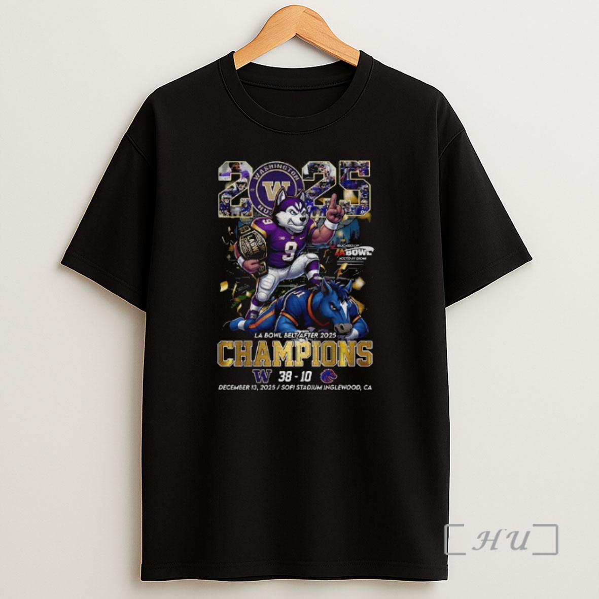 Officials Washington Huskies Beat Boise State Broncos La Bowl Belt After 2025 Champions Shirt Sweatshirt Tee