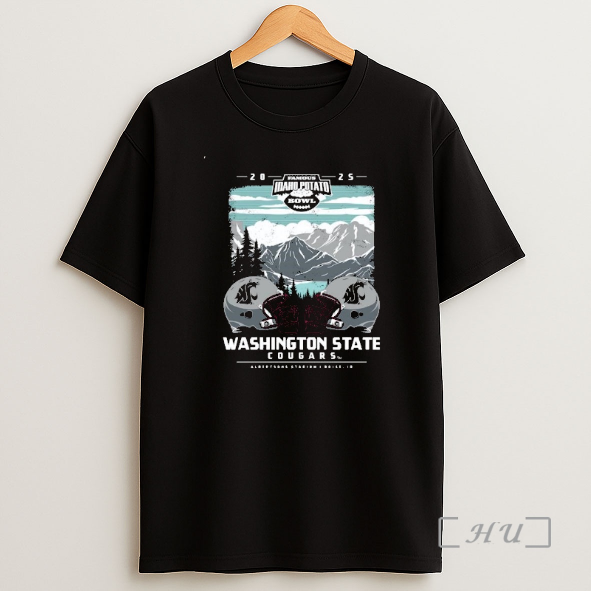 Officials Washington State Cougars 2025 Famous Idaho Potato Bowl Helmet Ornaments Shirt Sweatshirt Tee