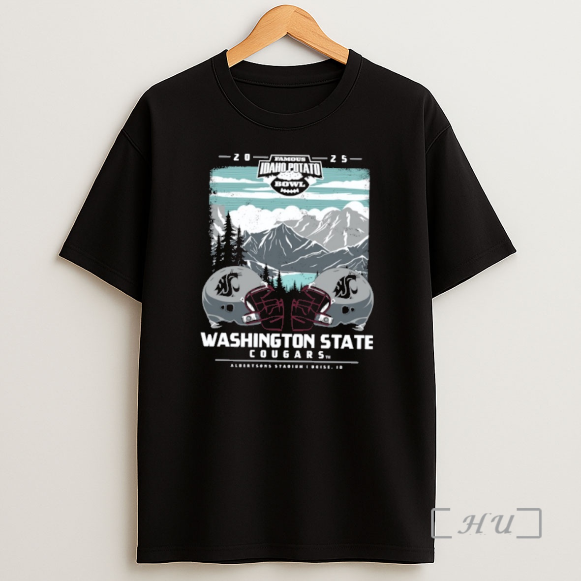Officials Washington State Cougars 2025 Famous Idaho Potato Bowl Helmet Shirt Sweatshirt Tee