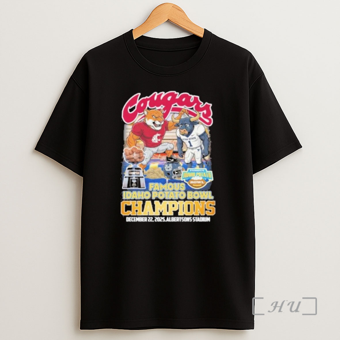 Officials Washington State Cougars Mascot 2025 Idaho Potato Bowl Champions Shirt Sweatshirt Tee