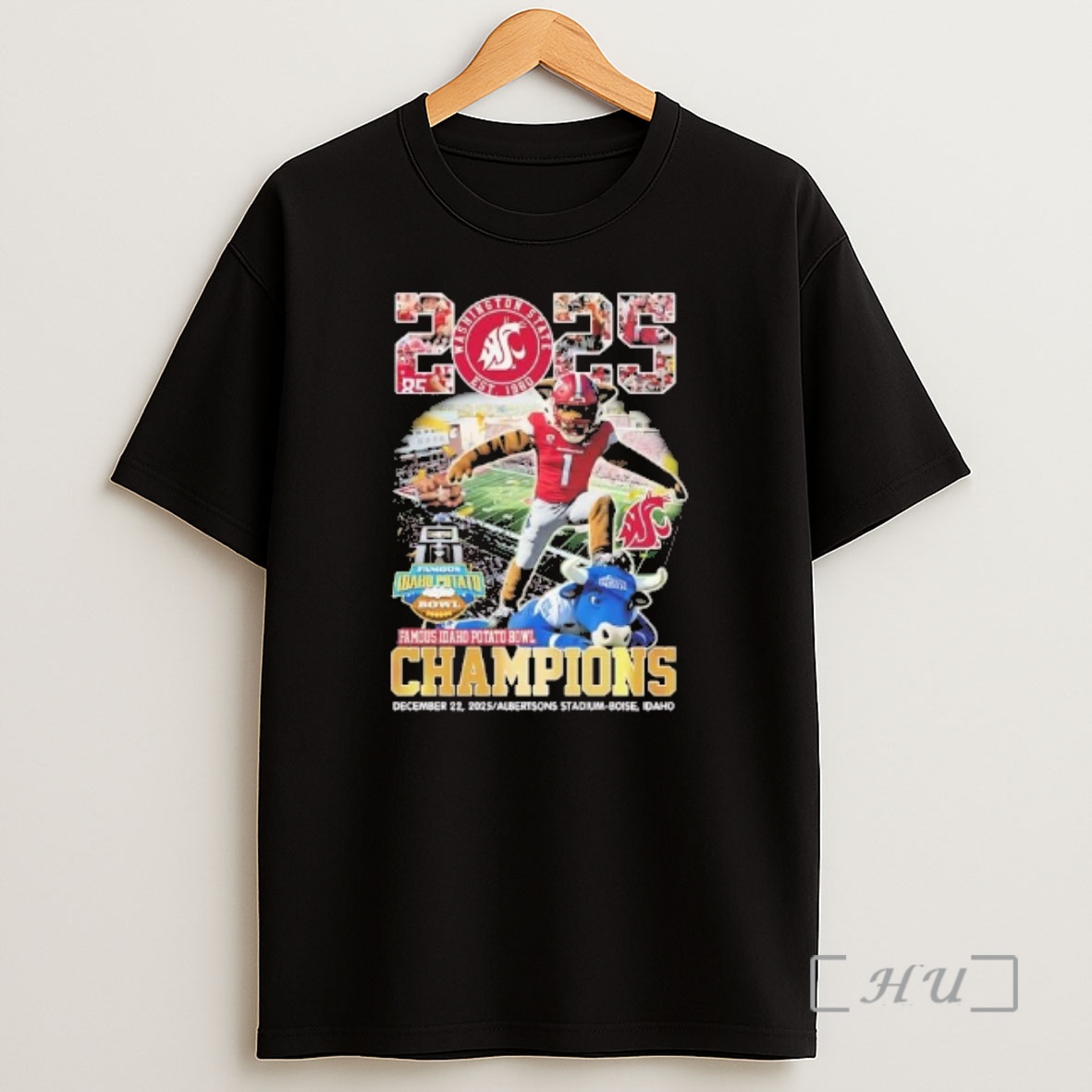 Officials Washington State Cougars Beat Utah State 2025 Idaho Potato Bowl Champions Shirt Sweatshirt Tee