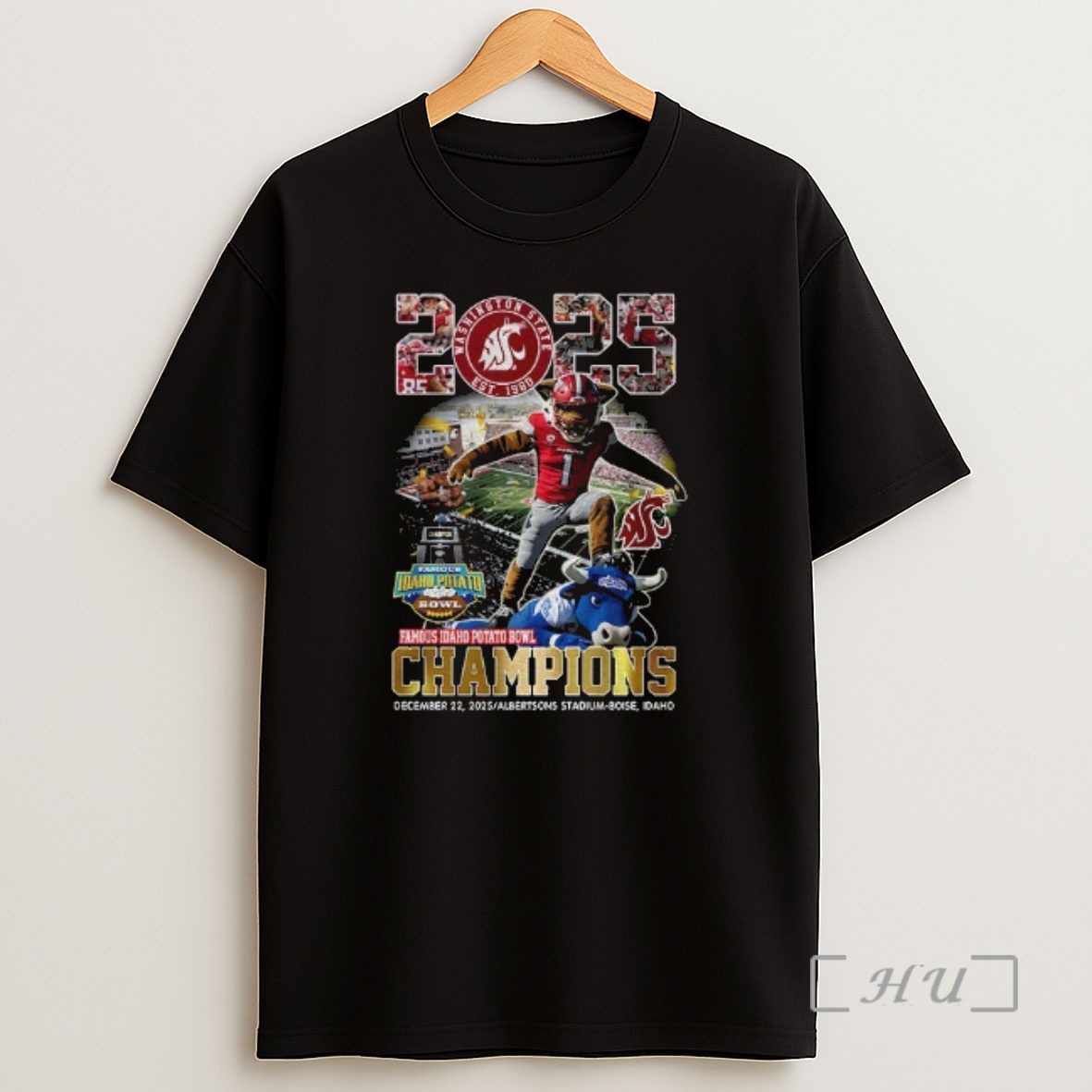 Officials Washington State Cougars Victory In The 2025 Famous Idaho Potato Bowl Champions Est 1980 Shirt Sweatshirt Tee