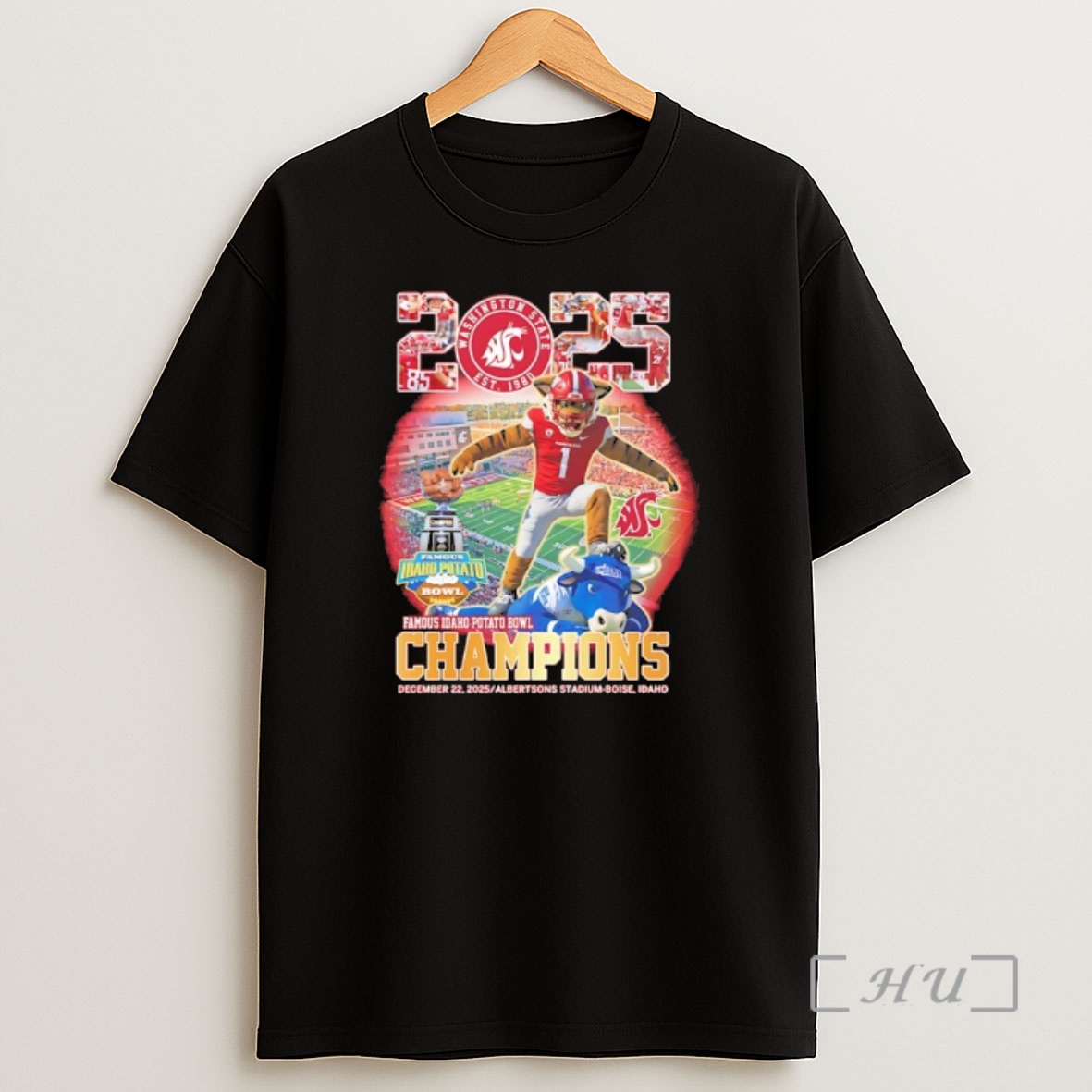 Officials Washington State Famous Idaho Potato Bowl Champions 2025 Mascot Shirt Sweatshirt Tee