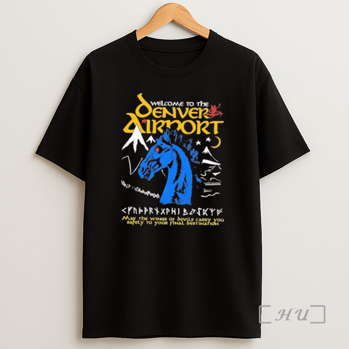 Officials Welcome To The Denver Airport May The Wings Of Devils Carry You Safely To Your Final Destination Premium Shirt Sweatshirt Tee
