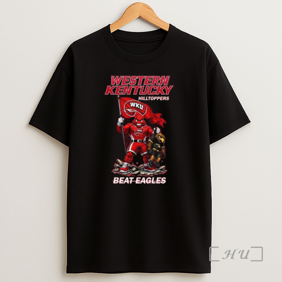 Officials Western Kentucky Hilltoppers Ncaa New Orleans Bowl Champions Beat Eagles Mascot Shirt Sweatshirt Tee