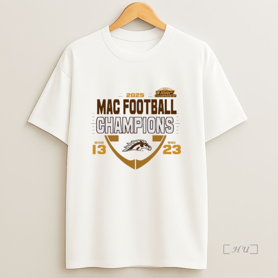 Officials Western Michigan Broncos 2025 Mac Football Champions 13 23 Score Premium Shirt Sweatshirt Tee