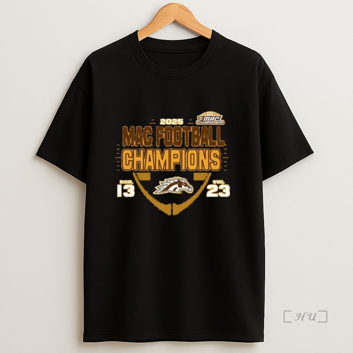 Officials Western Michigan Broncos 2025 Mac Football Champions Score 23 13 Premium Shirt Sweatshirt Tee