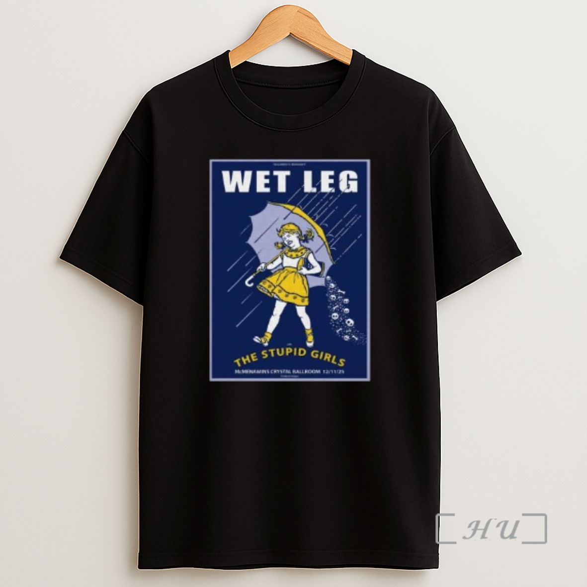 Officials Wet Leg December 11 2025 Crystal Ballroom In Portland Or Circle Black Shirt Sweatshirt Tee